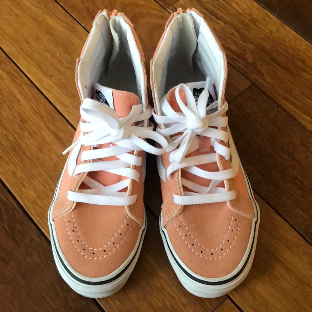 Girls Peach Vans Sk8-Hi